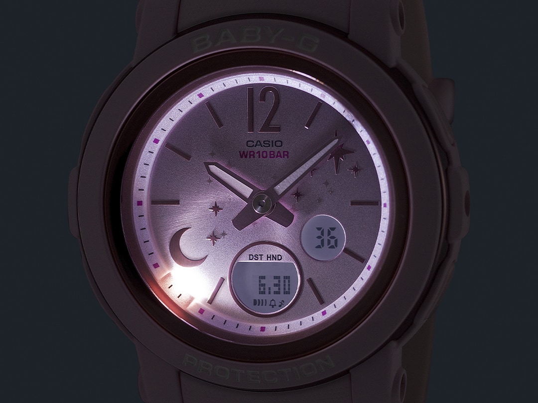 Super Illuminator (high-brightness double LED light) for maintaining watch readability in the dark