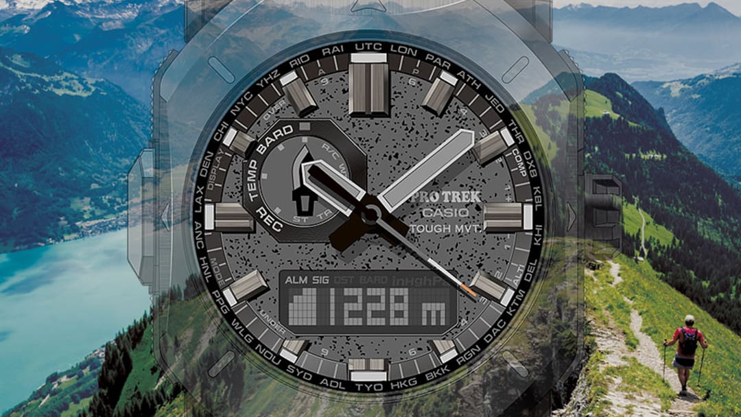 Triple Sensor (digital compass, barometer/altimeter, and thermometer) senses natural changes