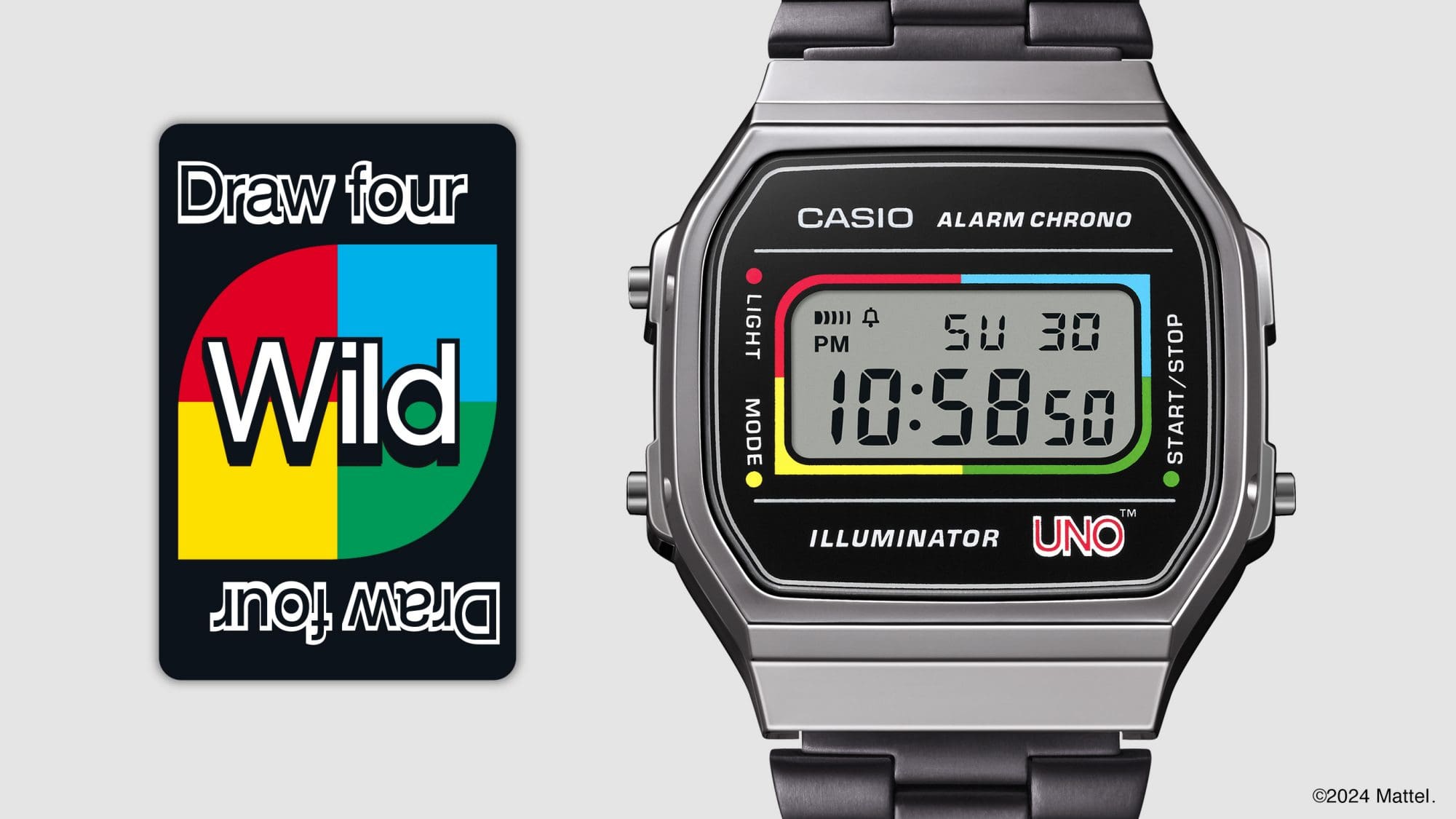 Watch face design with classic UNO™ motif