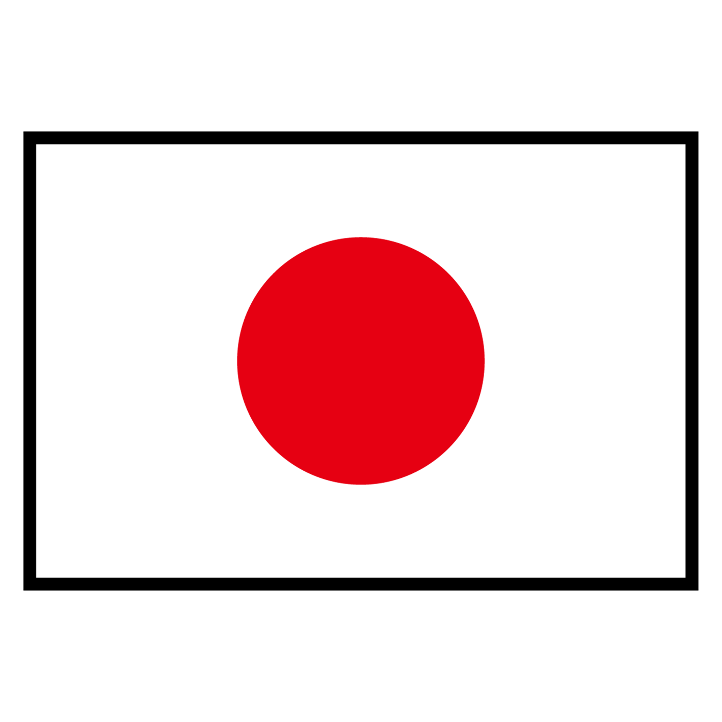 Iconographic of the Japan Flag denoting the product being manufactured in Japan